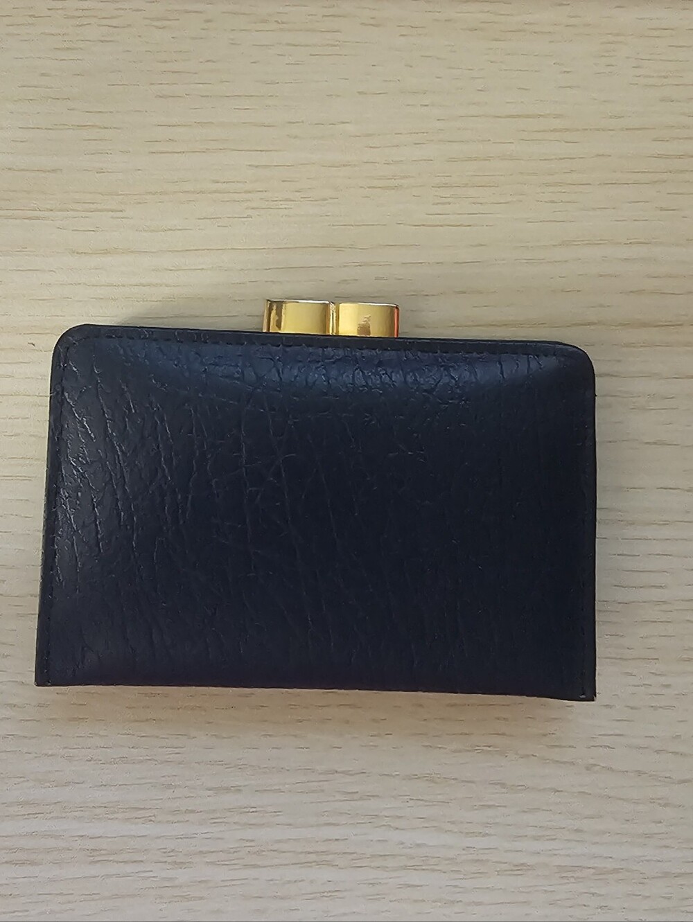 Vintage Jacob No. 248 Navy Blue Elephant Leather Kiss Lock Wallet Coin Purse